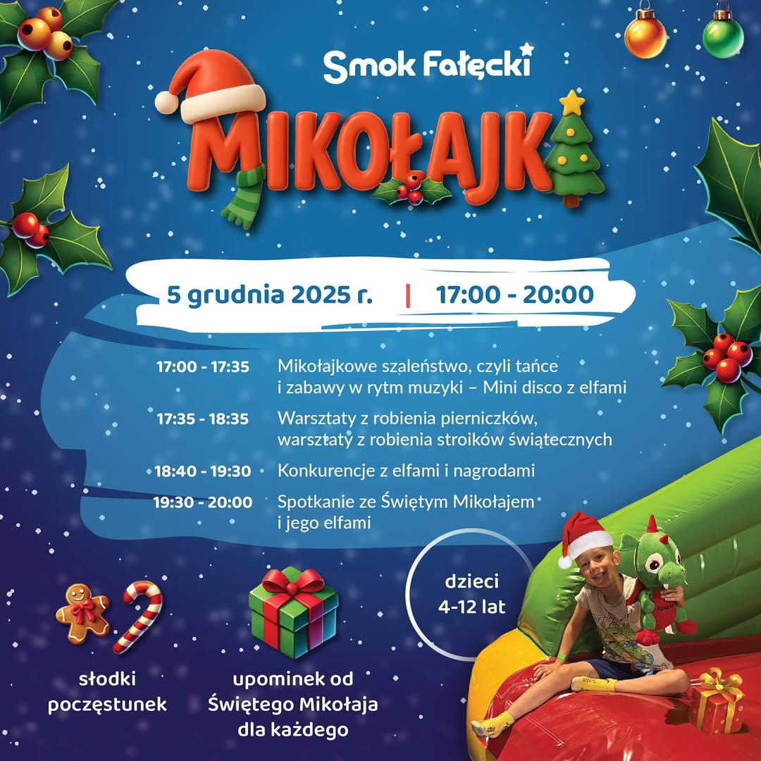 Oferta na mikołajki w sali zabaw w Krakowie